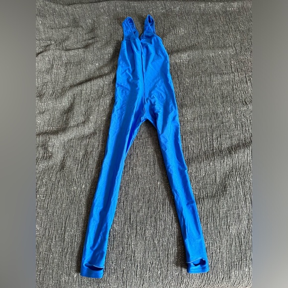 Blue Lycra Spandex Unitard Dance - Picture 3 of 3